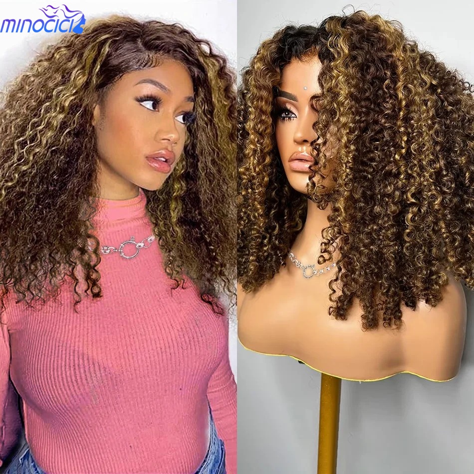 Glueless Wear And Go Human Hair Wig - باروكة شعر طبيعي قصيرة مجعدة بتسريحة