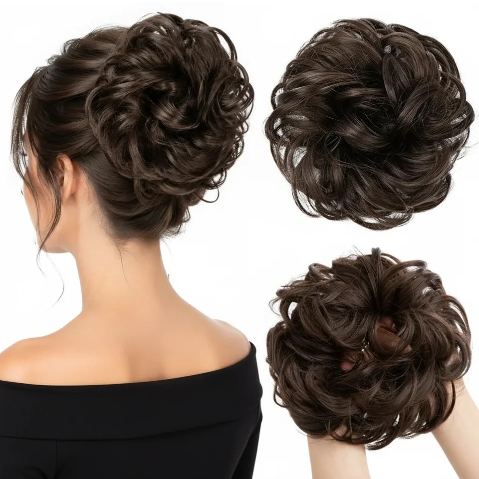 Claw Clip Messy Bun Hair Piece - إكسسوار شعر أنيق على شكل كعكة