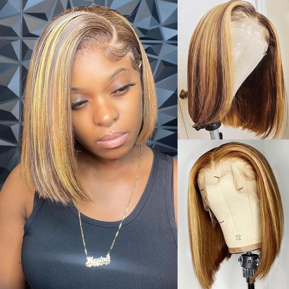 باروكة بوب من الشعر الطبيعي 13 - مراجعة Pre Parted 13X4 Lace Front Bob Wig وسعره