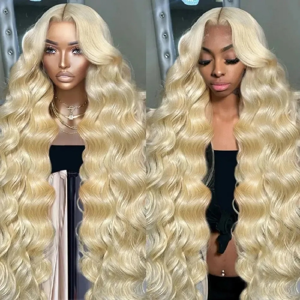 باروكة شعر بشري أشقر 613 بطول  - مراجعة 613 Blonde Body Wave Lace Front Wig وسعره