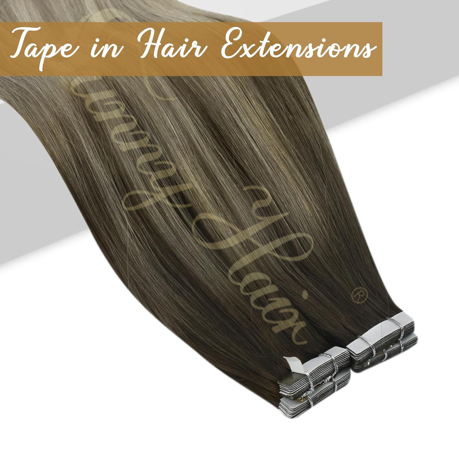 وصلات شعر فيساني اللاصقة، شعر  - مراجعة Invisible Tape In Extensions Real Hair وسعره