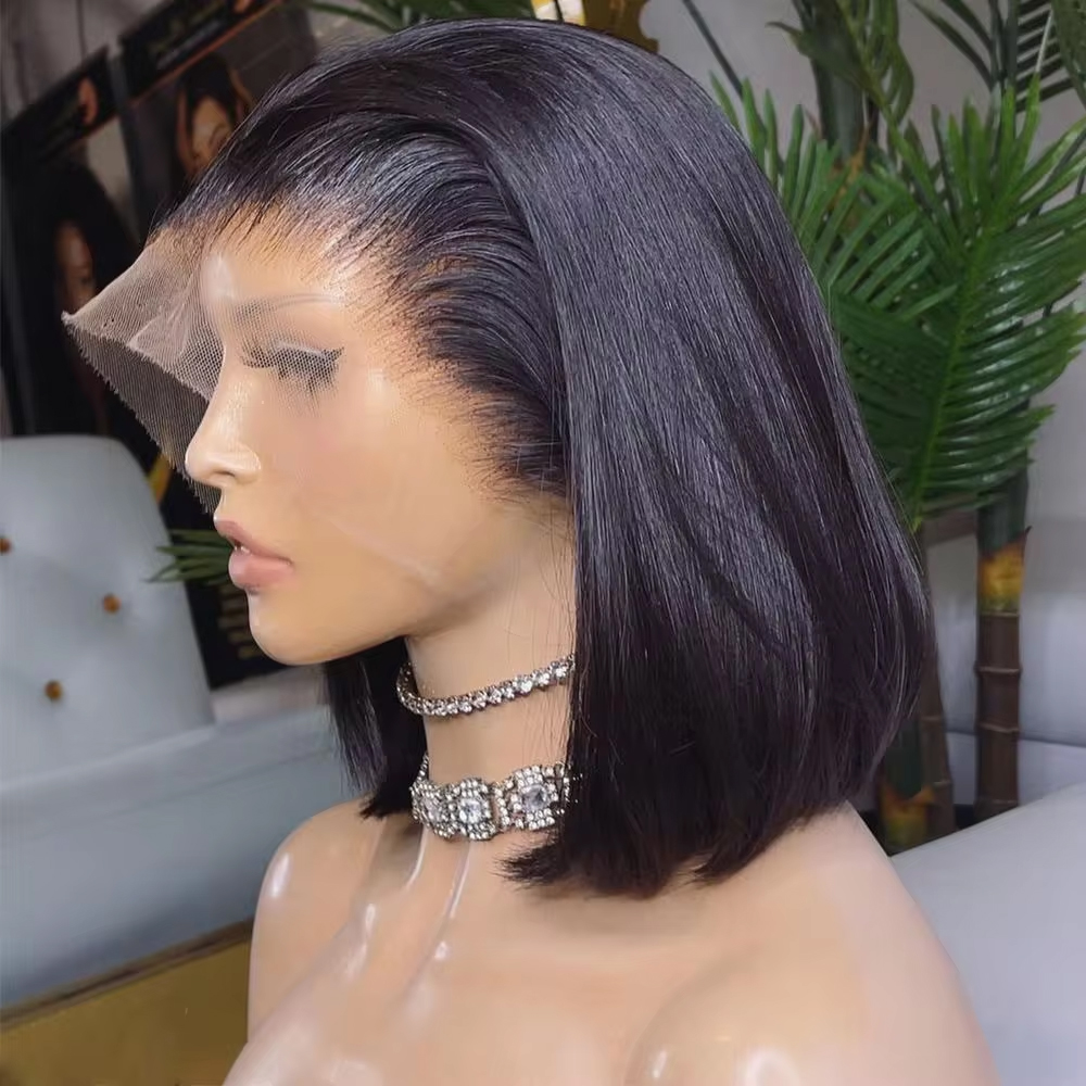 باروكة شعر طبيعي بشبكة أمامية  - مراجعة Pre Parted 13X4 Lace Front Bob Wig وسعره